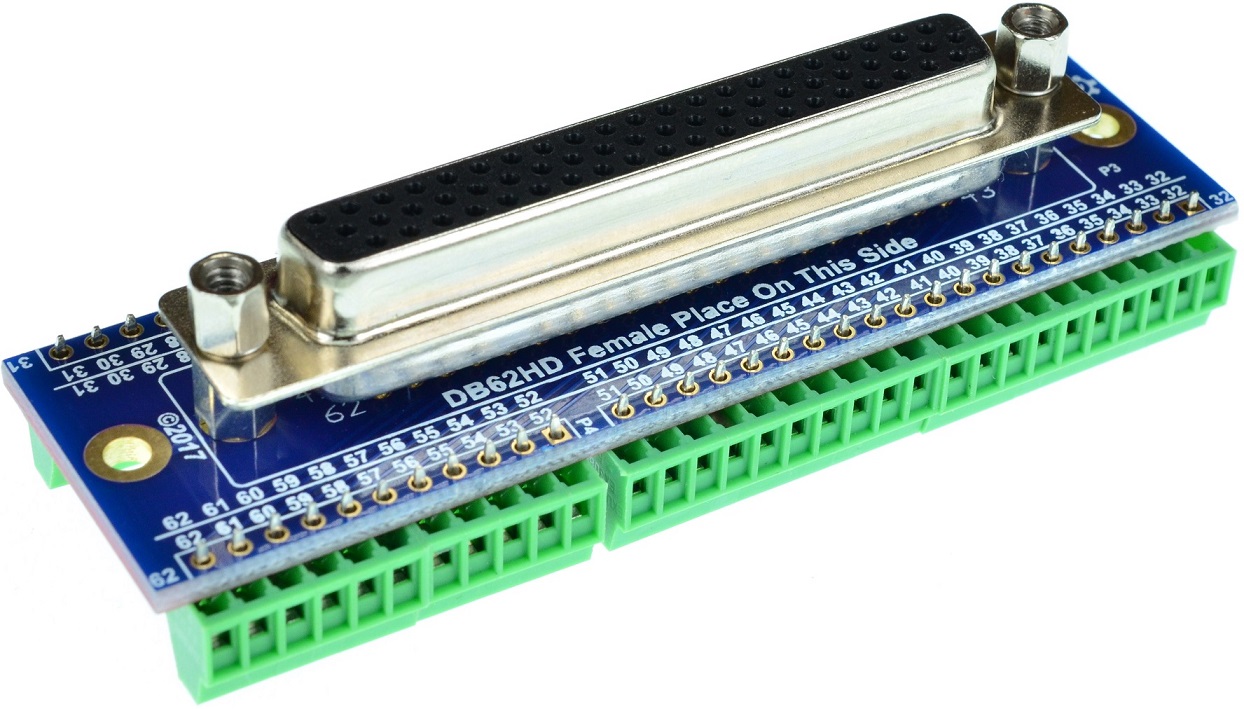 D-Sub High Density 62 DB62HD Female Connector Breakout Board